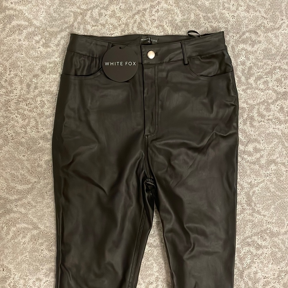 White Fox Boutique faux leather jeans